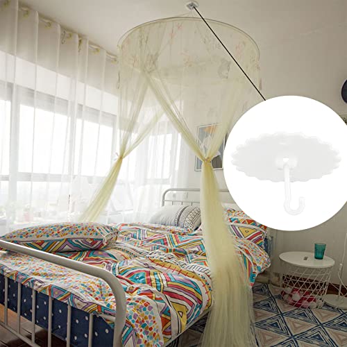 GORGECRAFT White Ceiling Mosquito Net Hooks - 2 Set Canopy Bed Hangers