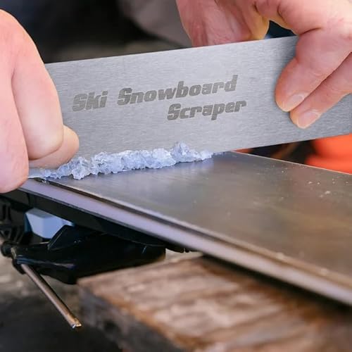 2 Pcs Stainless Steel Ski Scrapers, Snowboard Scraper Repair Tool, Ski Snowboard Scraper for Base Maintenance and Smoothing
