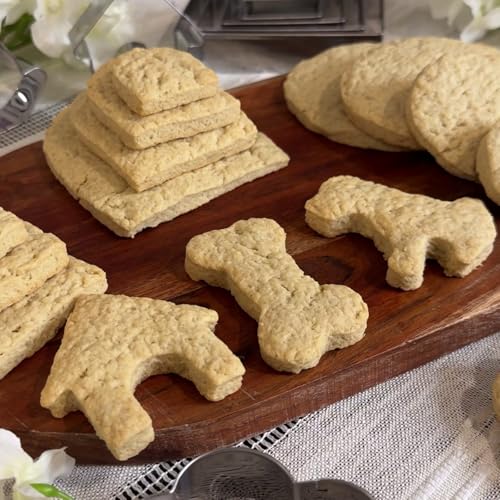 ANCKNE Stainless Steel Dog Bone Cookie Cutter Set - 4 Pieces