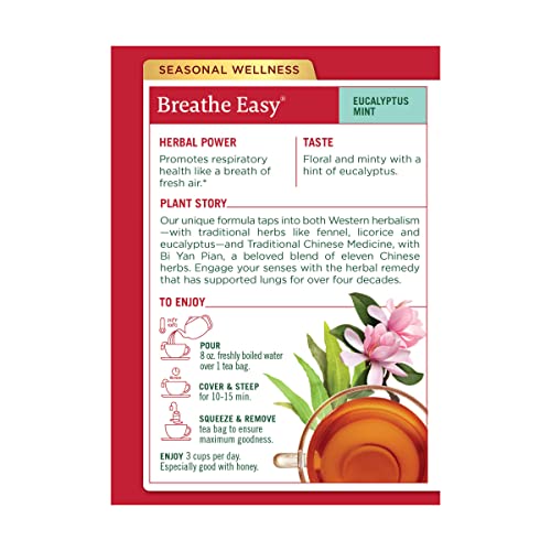 Traditional Medicinals Breathe Easy Eucalyptus Mint Tea - 16 Bags