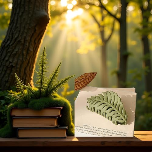 Cauaoa Green Leaf Large Hair Claw Clip - 3.5 Inch Non-Slip Banana Clamp