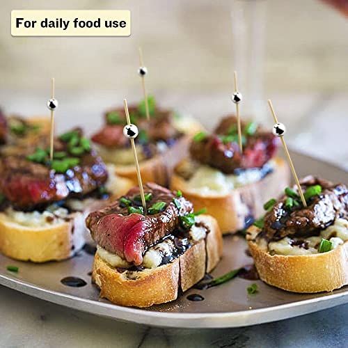 400 Pcs Silver Christmas Toothpicks Long Wood Appetizer Picks Holiday Party Supplies