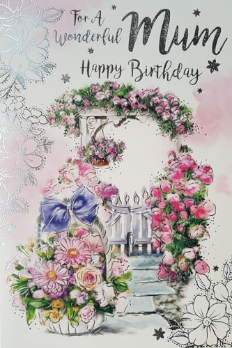 LA Lila-Amora Floral Happy Birthday Card For Mum