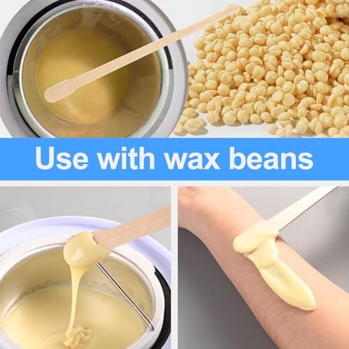 Wooden Wax Applicator Sticks 100 Pack for Eyebrow and Facial Hair Removal