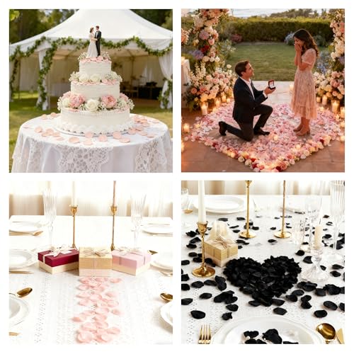 400PCS White Silk Rose Petals - Artificial Flower Petals for Weddings & Romantic Occasions