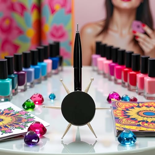 Dual Ended Nail Art Dotting Pen and Rhinestone Picker Wax Tool