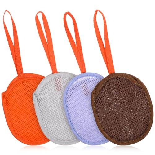4-Pack Mesh Exfoliating Soap Pouch - Bar Soap Saver Bag & Scrubber