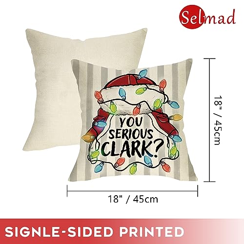 18x18 Inch Christmas Vacation Throw Pillow Cover Set of 4 - Holiday Decor