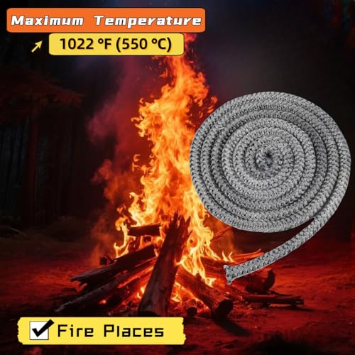 Arrccholiy 5/16 x 118 Inches High-Temperature Graphite Fiberglass Stove Gasket Replacement