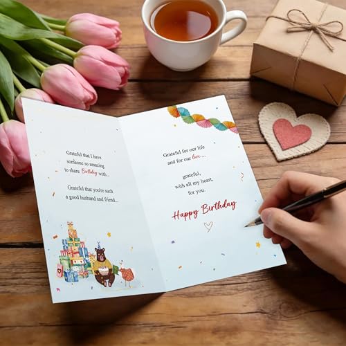 Romantic Birthday Card for Husband - Sweet Keepsake Card