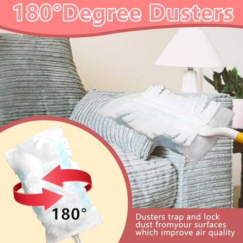 BDS-HOME 30 Count Duster Refills with Handles - Multi-Surface Cleaning