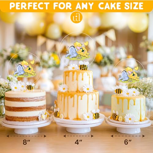 Pooh Acrylic Baby Shower Cake Topper | 5x7 Decorative Piece