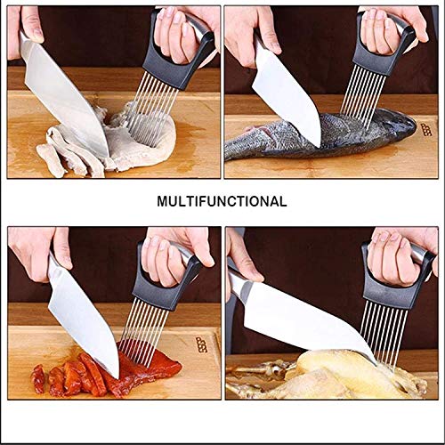 FUGJAOJO Stainless Steel Slicer - Versatile Kitchen Tool for Onions, Vegetables & Meat