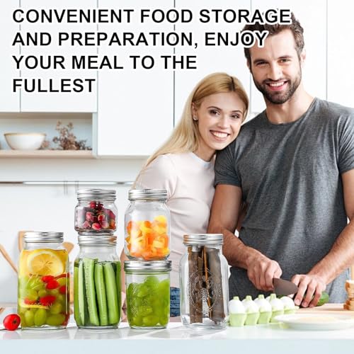 Regular Mouth Canning Lids and Rings - 12 Pack Mason Jar Seal Set