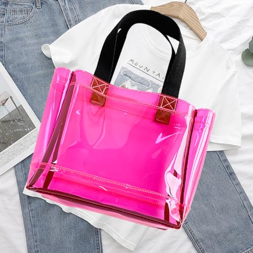 TotePrint Clear Small Tote Bag & Travel Makeup Pouch with Handle