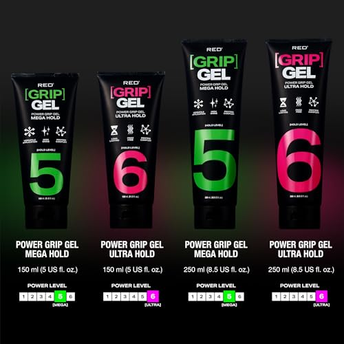 Red by Kiss Power Grip Gel - Mega Hold Edge Control & Curls, 5 oz