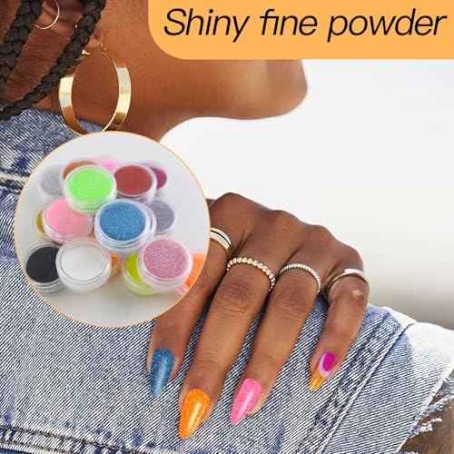 Nail Glitter Beads Set Multi-Color Shimmering Caviar Beads and Sequins