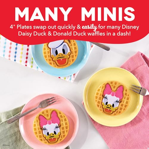 DASH Mini Waffle Plate Set - Donald & Daisy, 4-Inch Nonstick, 2-Pack
