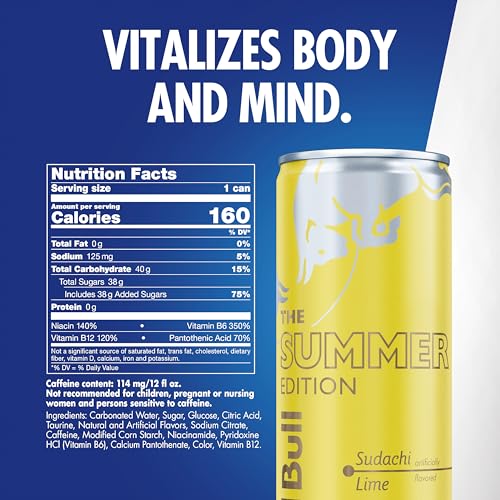Red Bull Energy Drink, Sudachi Lime Summer Edition, 12 Fl Oz (24-Pack)