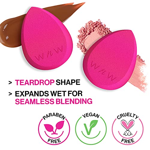 wet n wild Makeup Sponge - Low Product Absorption Pink Blending Sponge