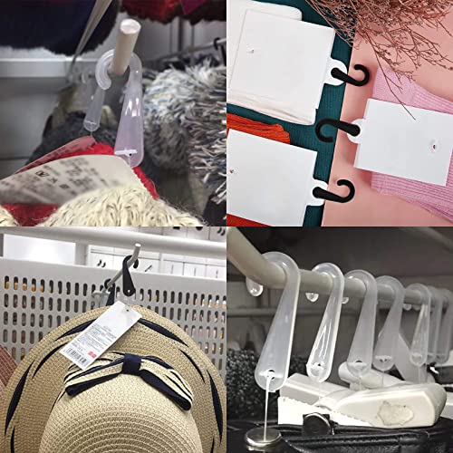 500 Pcs Clear J Hooks for Sock and Hat Display Hanger