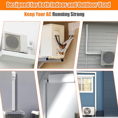 3-Inch Mini Split PVC Line Cover Wall Cover Set - AC Line Set Accessories