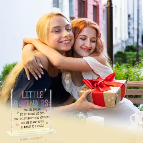 Inspirational Acrylic Desk Sign – 4x4 Office Decor Plaque Gift for Coworkers