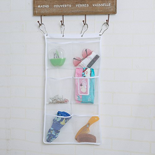 Bsagve 2 Pack Mesh Shower Caddy Organizer with 6 Pockets for Bath Toys