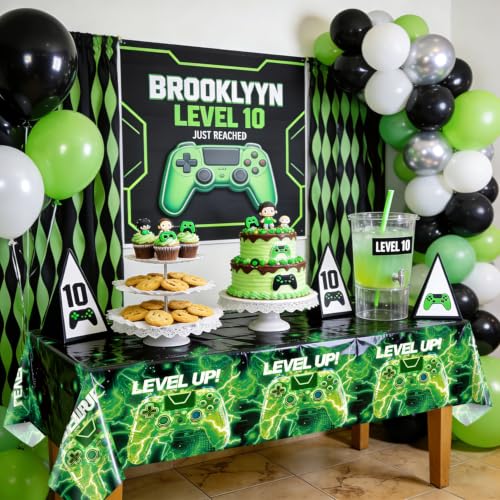 4 Pack Video Game Tablecloths with Controller Design - 51x86 in