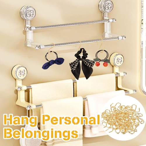 60 Pack 1-Inch Durable Metal S Hooks for Hanging Decor & Organizing