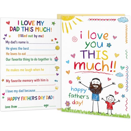 Interactive Father's Day Card from Kids - I Love My Dad This Much