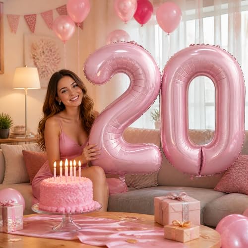40 Inch Pink Number 0 Foil Balloon Giant Birthday Party Decoration