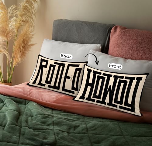 Western Howdy Throw Pillow Cover 12x20 - Soft Flannel Southwestern Decor