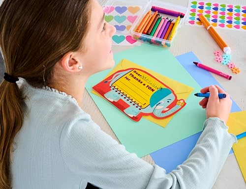 Personalized Thank You Card for Kids - Elephant Design