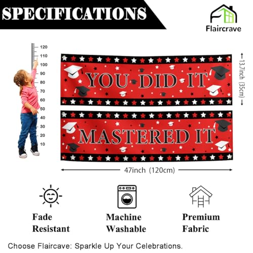 Masters Graduation Banner Set - Class of 2026 Decor, 2pc