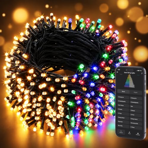 Brizled 200 LED Twinkle Christmas Lights - Smart Color Changing String Lights