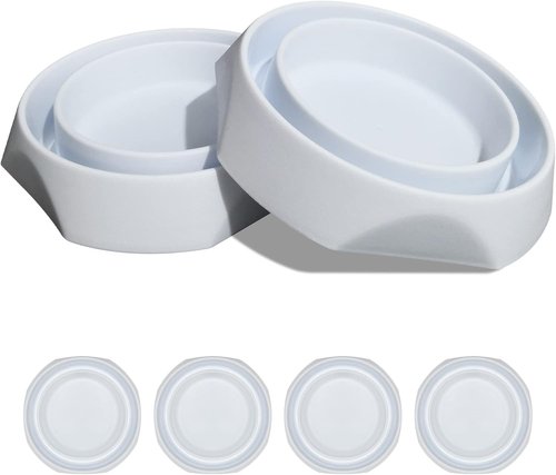 Bed Bug Interceptors by [Brand Name] - Effective Bed Bug Traps with Anti-Skid Pads | White - 4 Pcs
