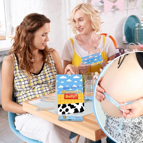 64 Pcs Cartoon Sky Baby Shower Games Kit - How Big is Mommy's Belly