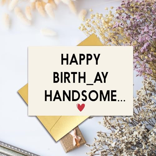 Funny Naughty Birthday Card for Him #1 - Cheeky Gift for Husband & Boyfriend