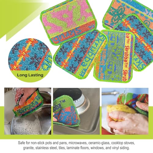 Wet-it! Skrubba 3-Pack Reusable Dish Scrubbers – Eco-Friendly Non-Scratch Kitchen Sponges