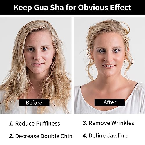 Natural Obsidian Gua Sha Facial Tool for Face, Jawline & Skincare