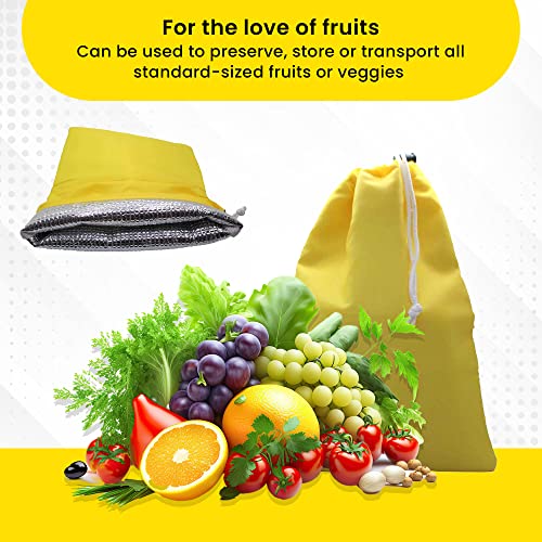 Banana Drawstring Preserve Bag - Reusable & Washable - One Size - Keep Bananas Fresh Longer