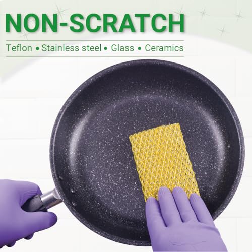 Olivia Tree Heavy Duty Dish Wash Net, Non-Scratch Kitchen Scrubbers - 4 Pack