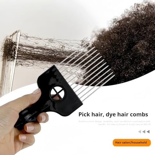 Metal Afro Pick Comb Set 2-Pack - Fist Handle Hair Styling Tool