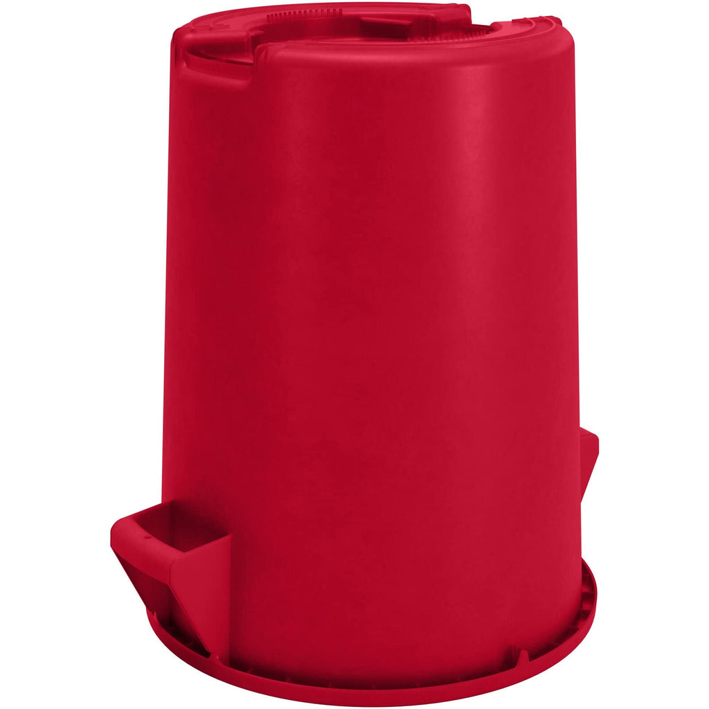 SPARTA Bronco 20 Gallon Trash Can, Thick Polyethylene Bin, NSF Certified Waste Container with Top Handles, Bottom Handholds, Reinforced Base and Stackable, LLDPE, 20 Gallon, Red
