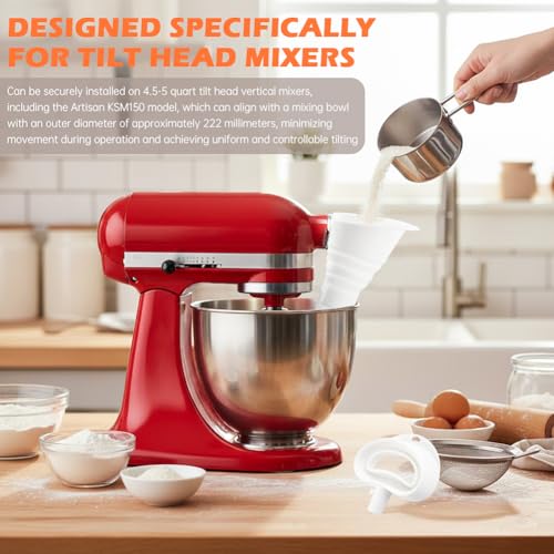 Flour Funnel for KitchenAid Mixer 5Qt - Spill-Free Attachment