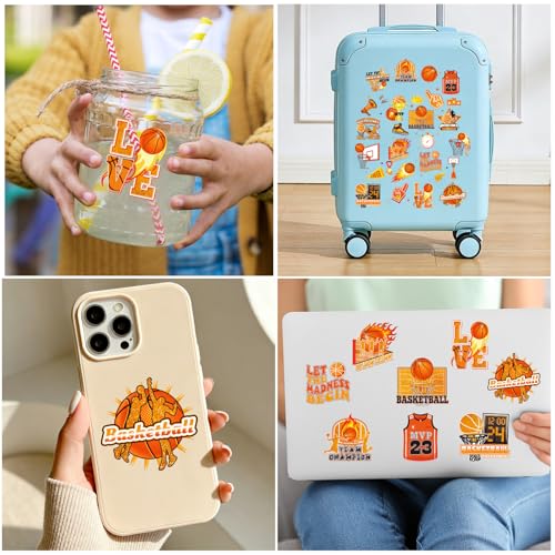 INCOK Basketball Temporary Tattoos - 8 Sheets & 200+ Party Favors