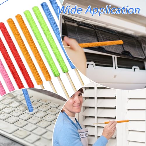 12 Pcs Microfiber Fan & Vent Cleaning Dusters for Car, Home, Air Conditioner, Blinds