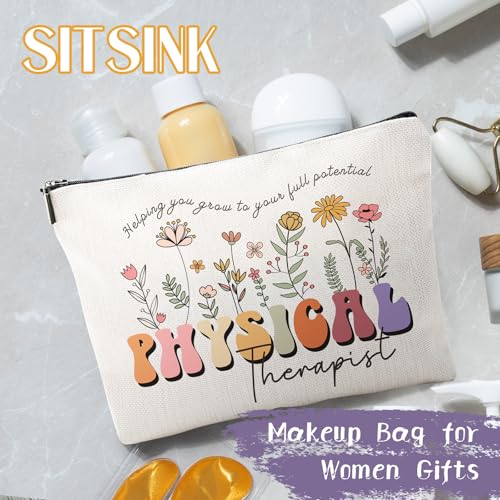 Sitsink Physical Therapist Makeup Bag - Floral Appreciation Gift