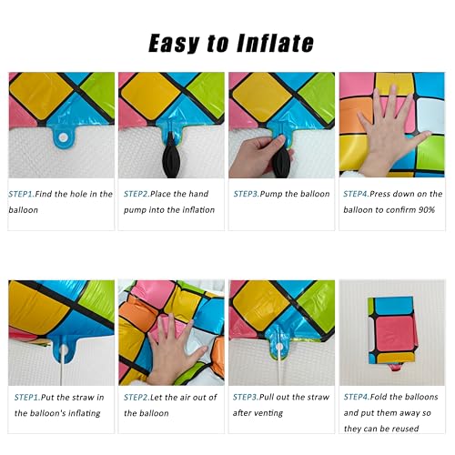 4D Magic Cube Square Inflatable Dice Balloons - 22 Inch (2pcs)